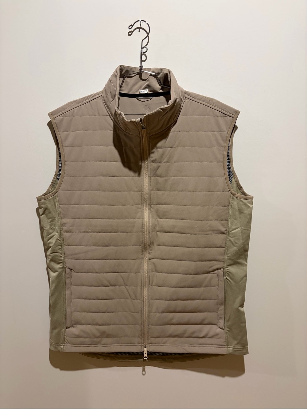 Men's Swannies down golf Vest - khaki